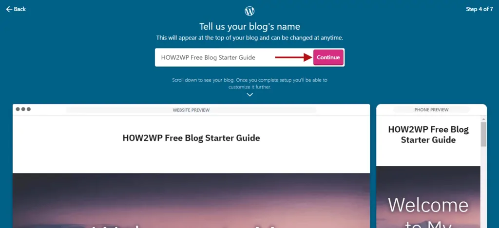 Enter Your Blog Name