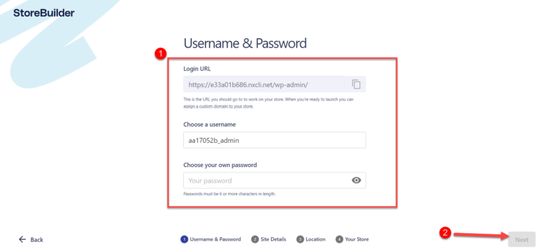 Create A Username &Amp; Password And Click The &Quot;Next&Quot; Button.