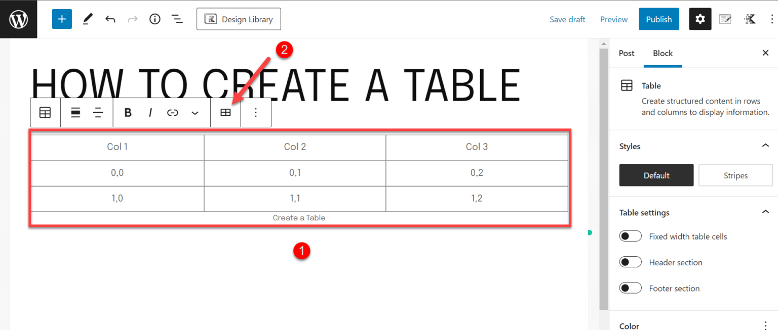 How to Create Tables in WordPress