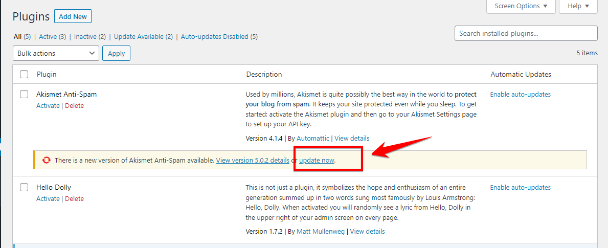 Plugin Need To Be Updated