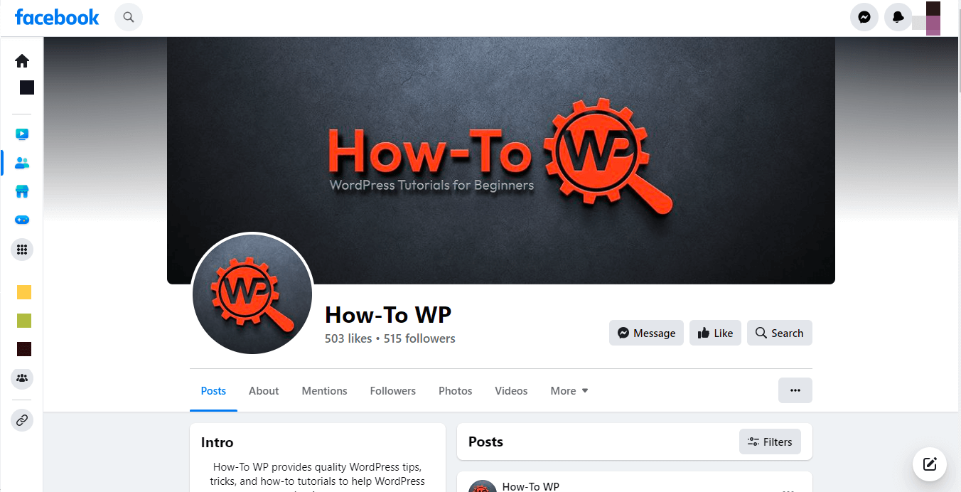 Howtowp Facebook Page
