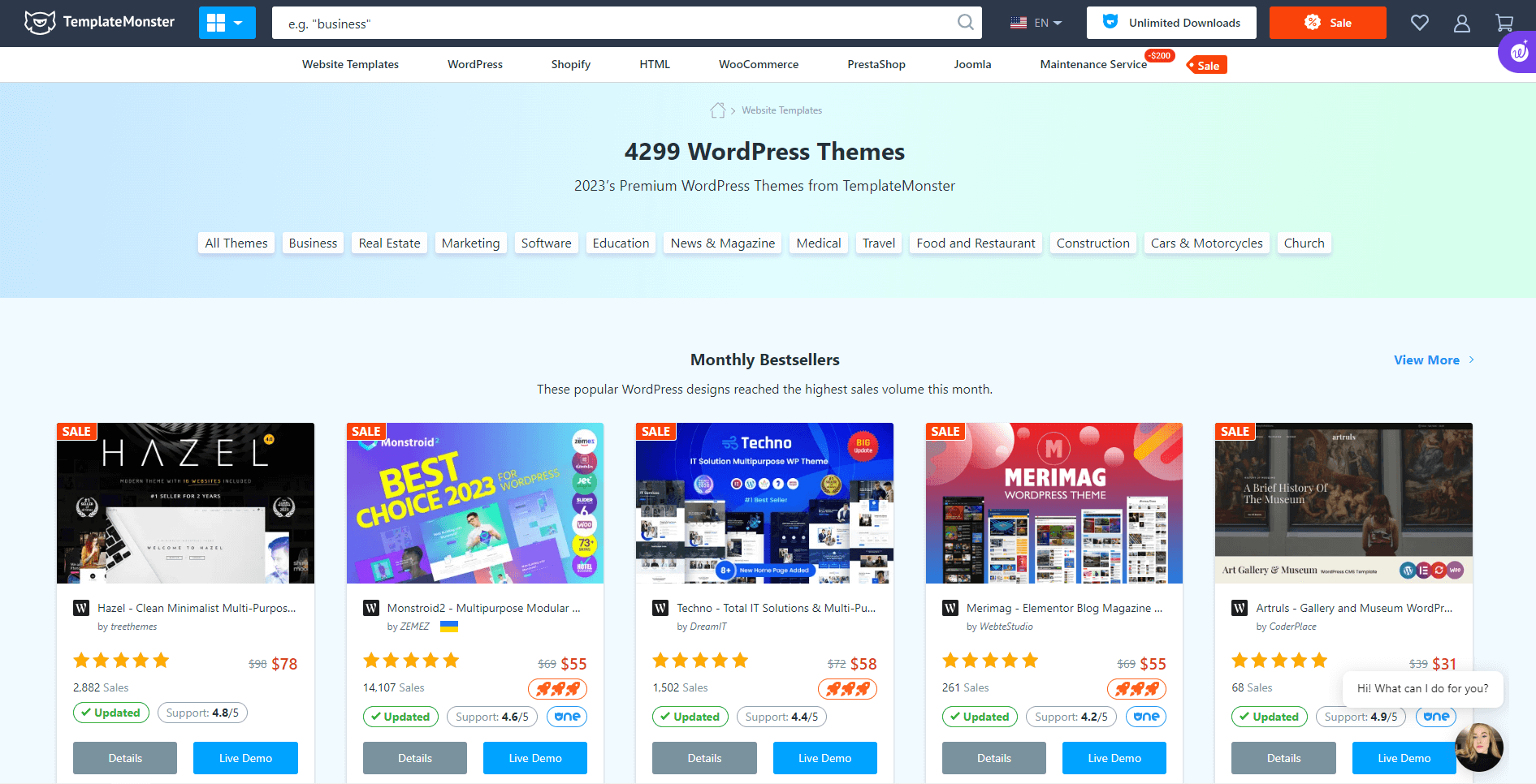 Available Wordpress Themes For Sale